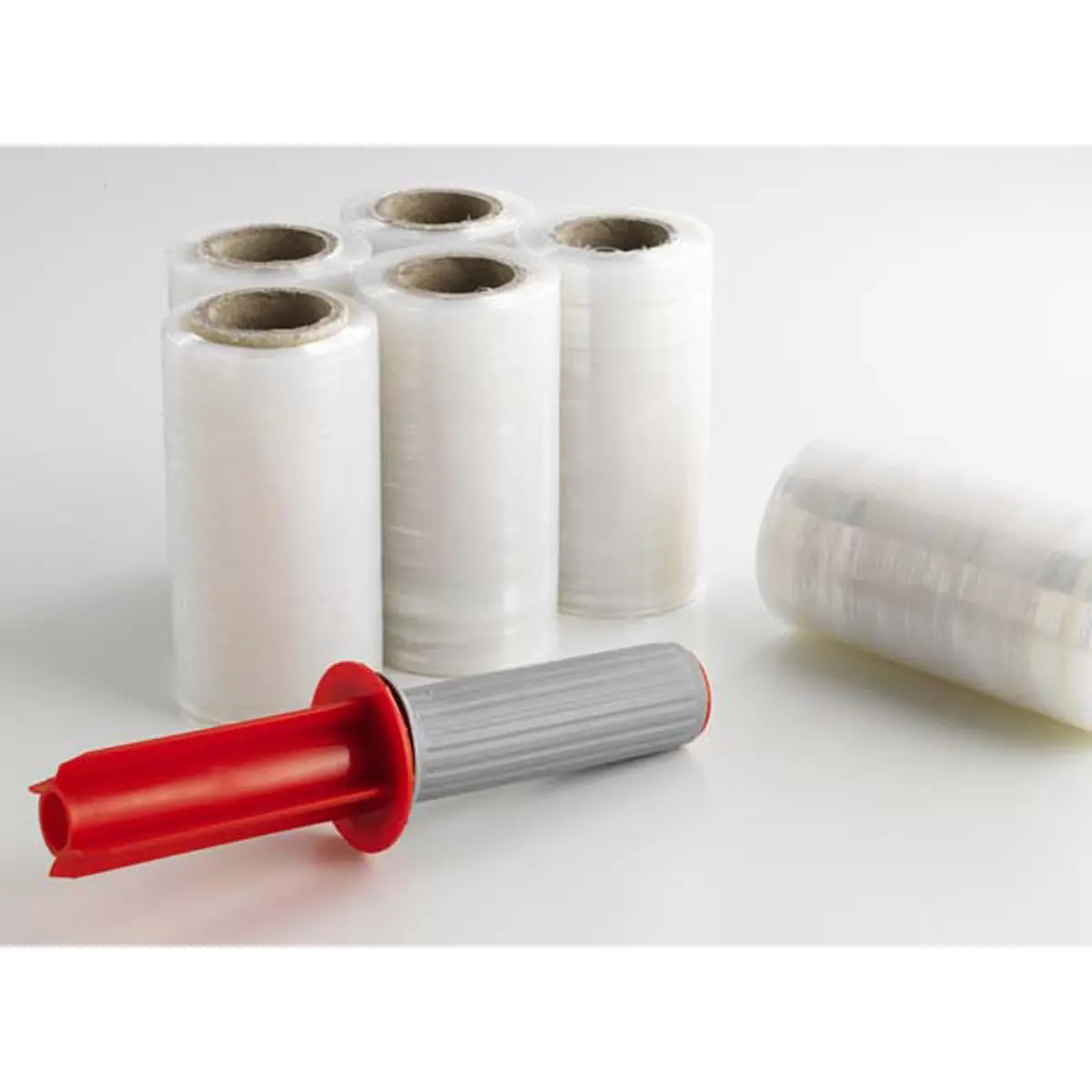 6 Rouleaux de film étirable transparent avec dévidoir - 100 x 12,5 cm photo du produit