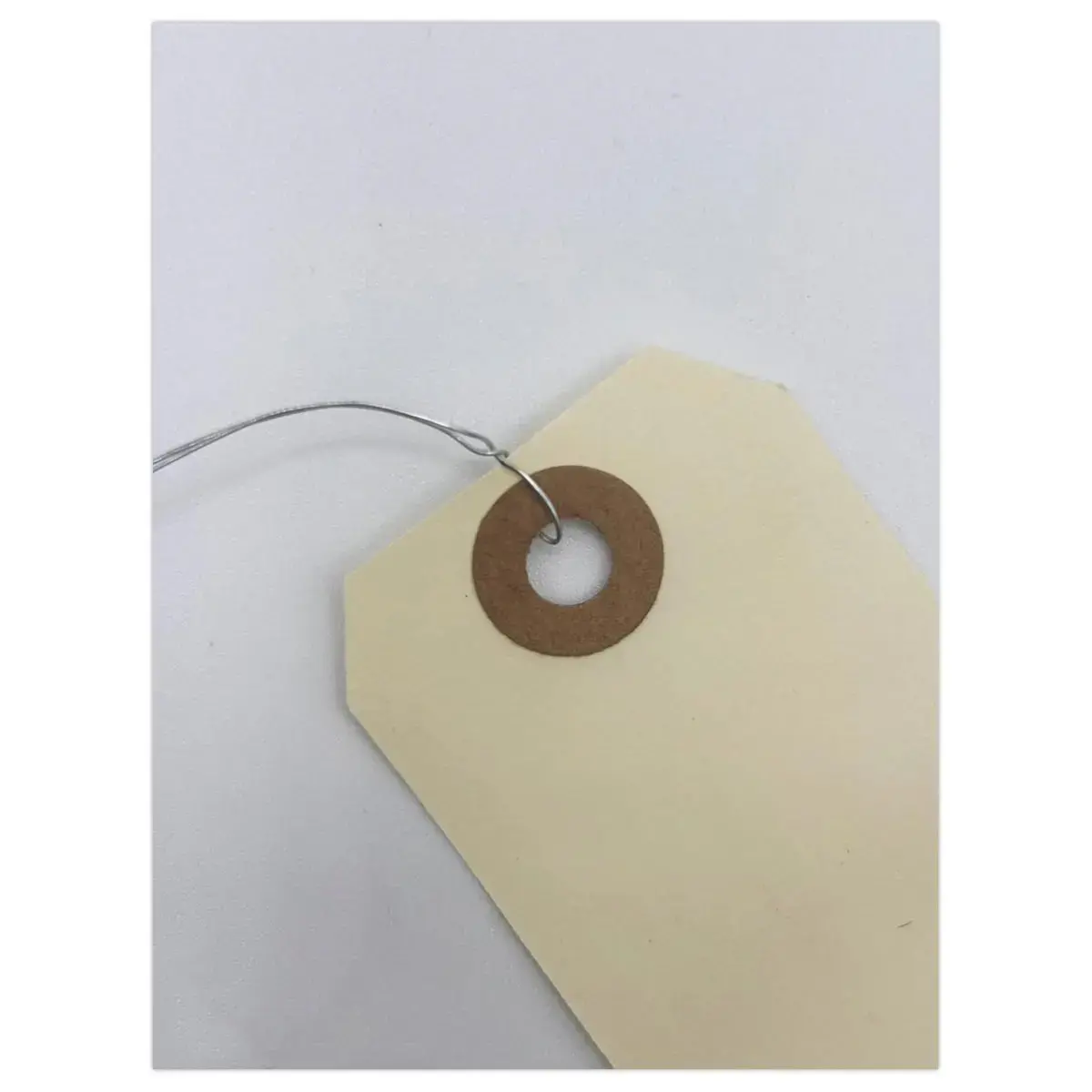 1000 ÉTiquettes américaines à œillet + fil de fer 80 x 38 mm photo du produit