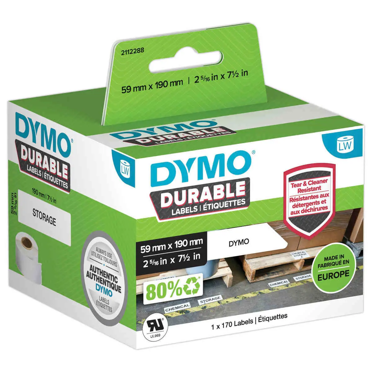 Rouleau de 170 étiquettes DYMO Durable LW identification - 59 x 190 mm photo du produit