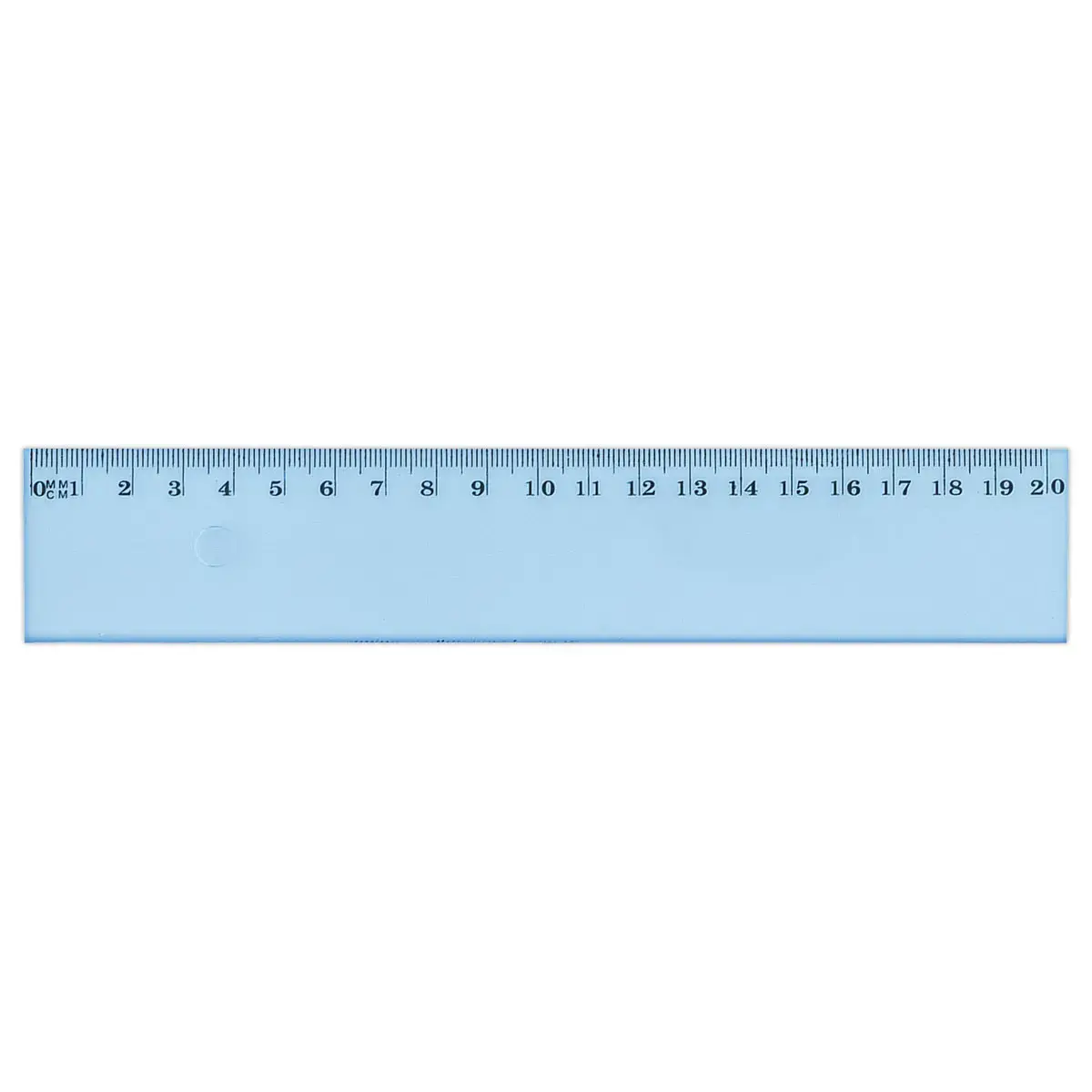 Règle plate 20 cm Plastique Bleu Incassable - Graduée en mm - Wonday photo du produit