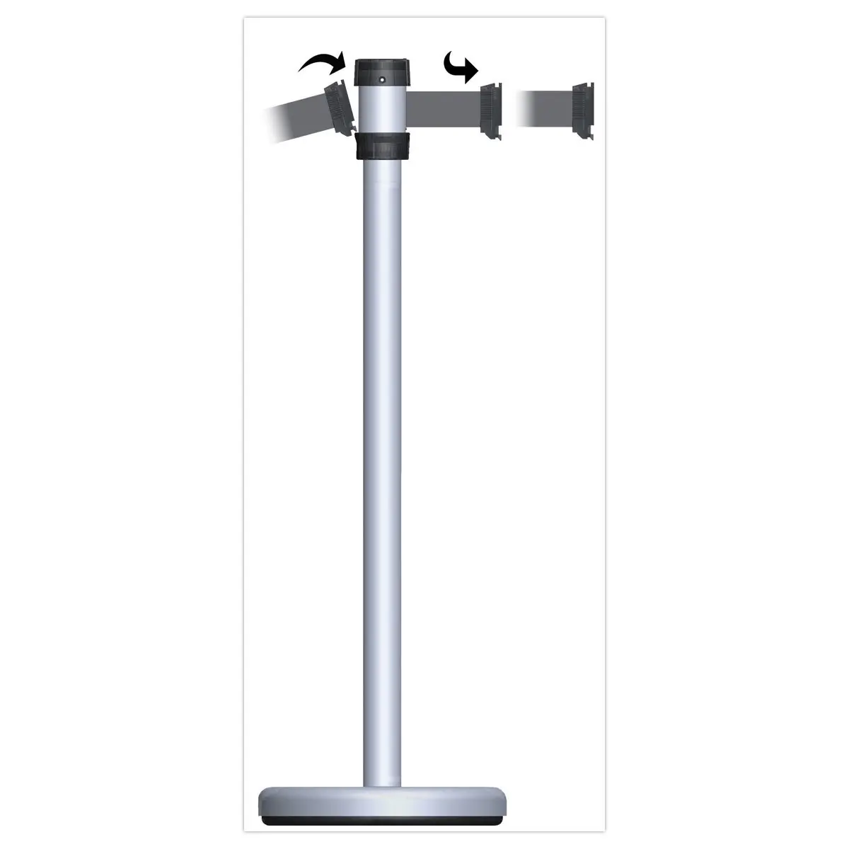 Poteau &agrave; sangle - Noir - VISO photo du produit