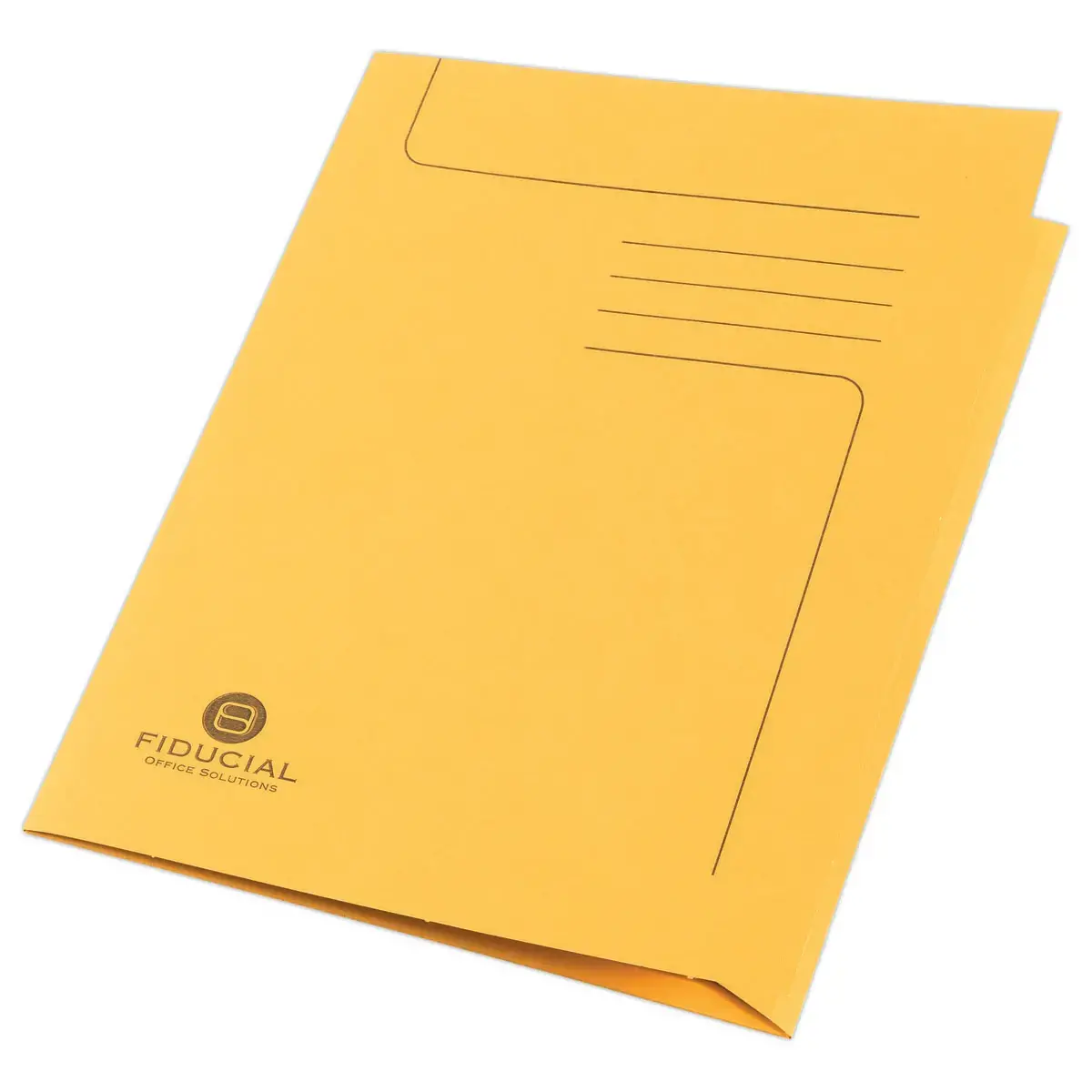 50 Chemises sous-dossier carte 2 rabats - Jaune - Fiducial photo du produit