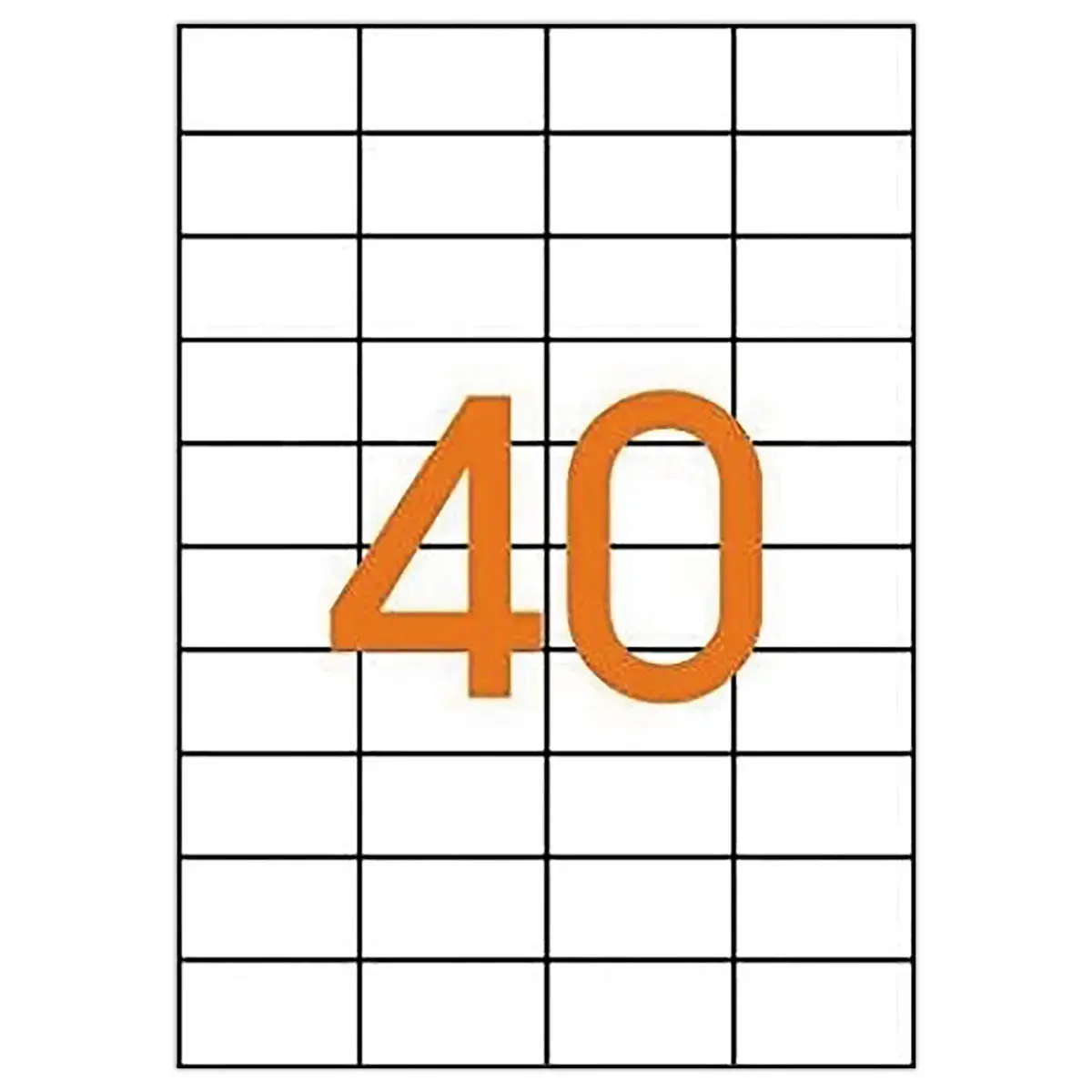 100 Planches d'étiquettes MU 52,5x29,7mm soit 4000 étiquettes permanent photo du produit