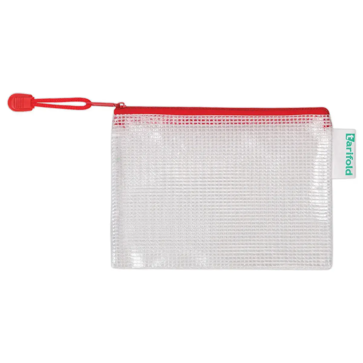 8 Pochettes souples arm&eacute;es zip - A6 - Rouge - Tarifold photo du produit