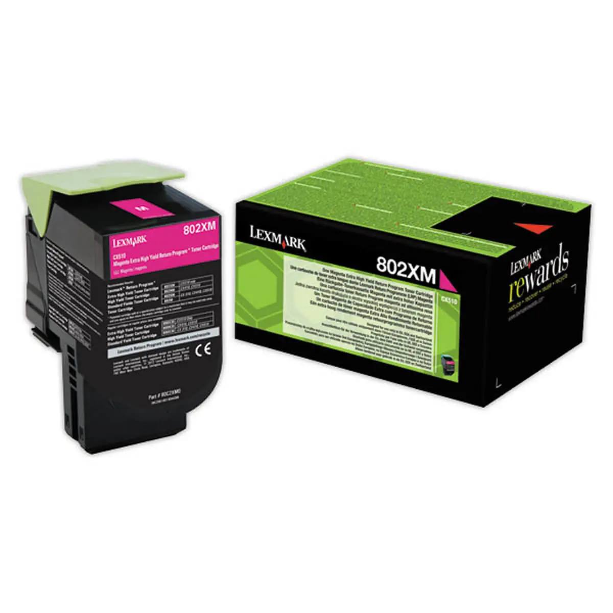 Toner LEXMARK 802 magenta HC 80C2XM0 photo du produit