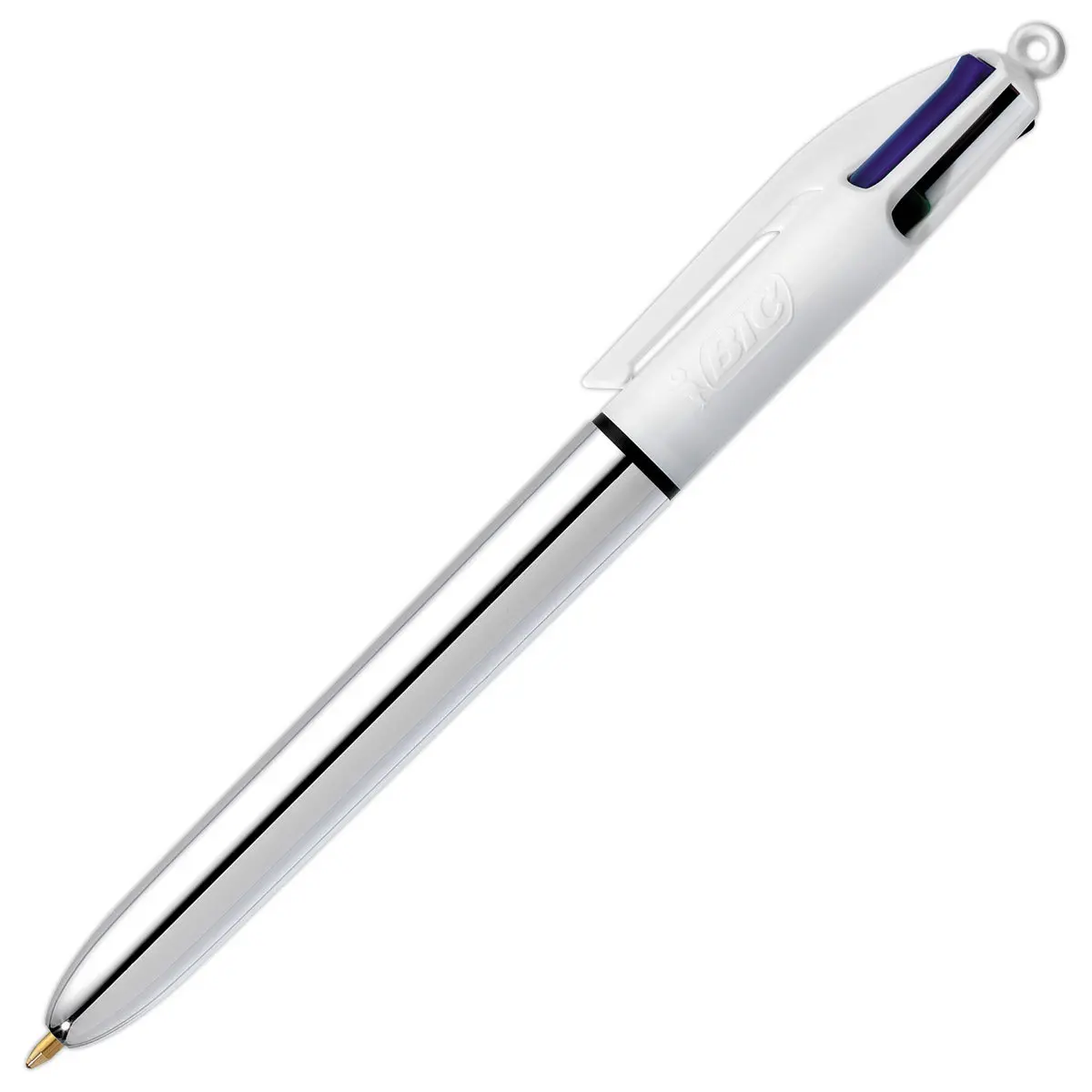 Stylo bille 4 couleurs - Corps Shine Argent - BIC photo du produit