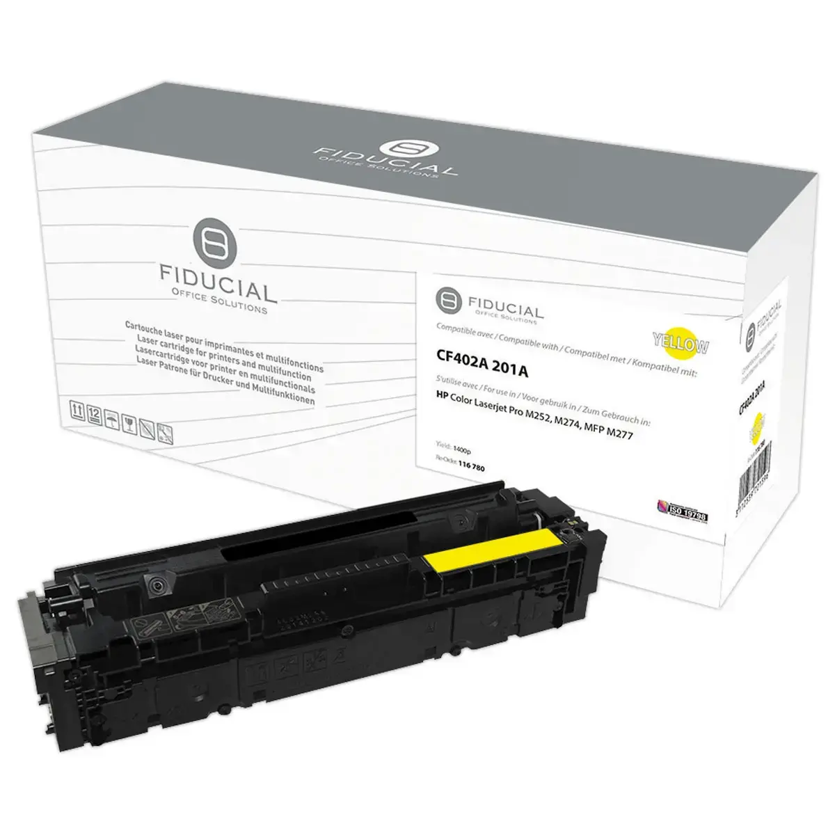 Toner remanufactur&eacute; &eacute;q. HP CF402A - Jaune photo du produit