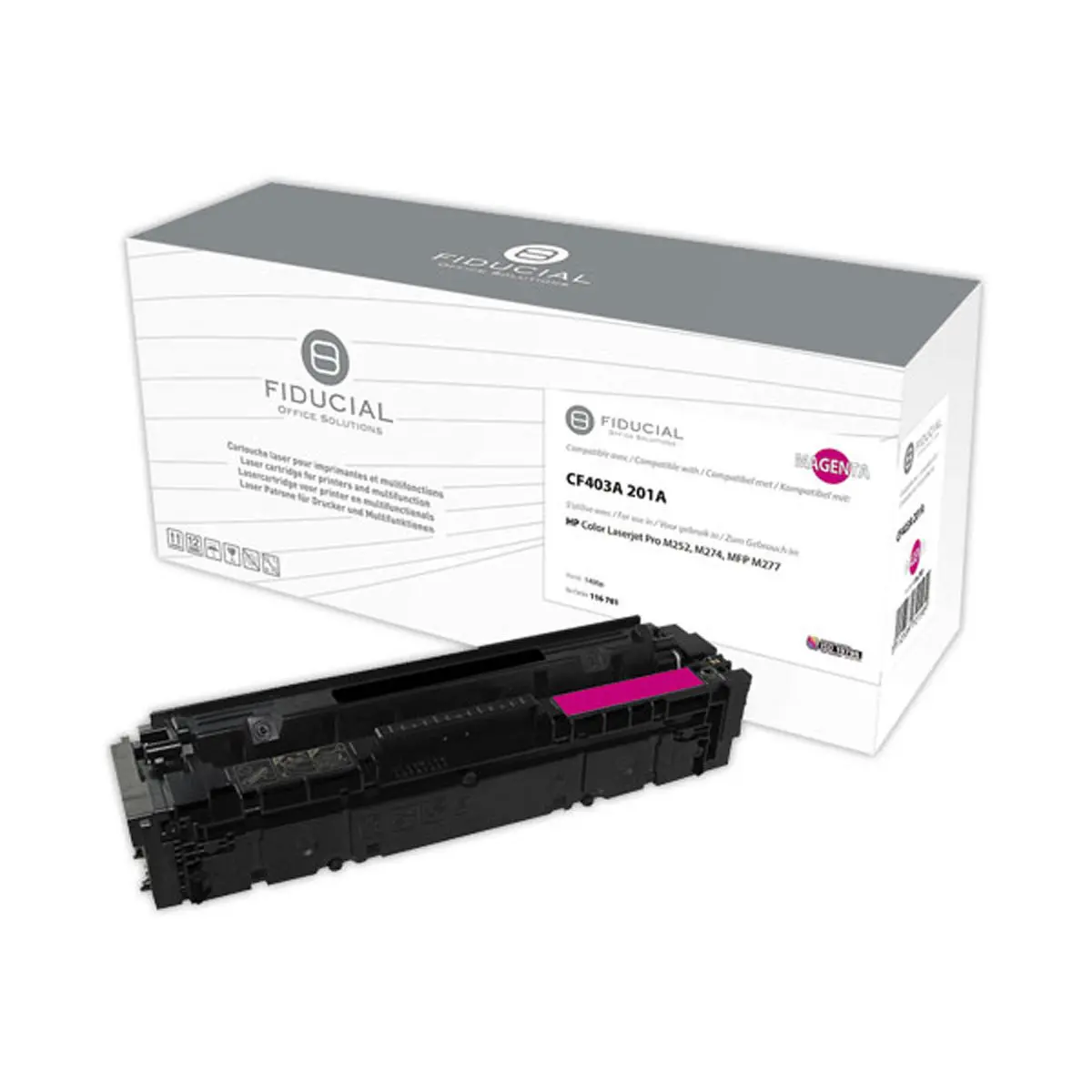 Toner remanufactur&eacute; &eacute;q. HP CF403A - Magenta photo du produit