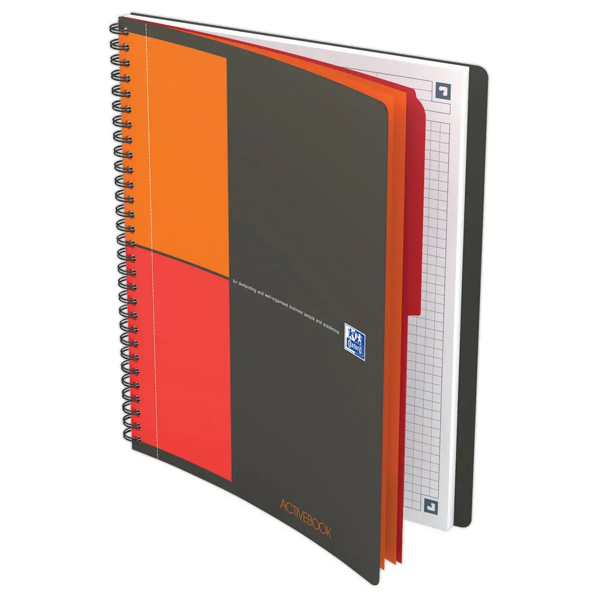Cahier spirale B5 Activebook - 160 pages - 5x5 - OXFORD photo du produit