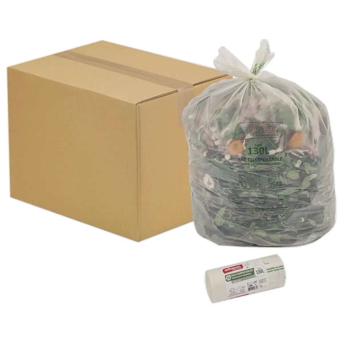 100 Sacs ATOUBIO pour déchets quotidiens 130L photo du produit