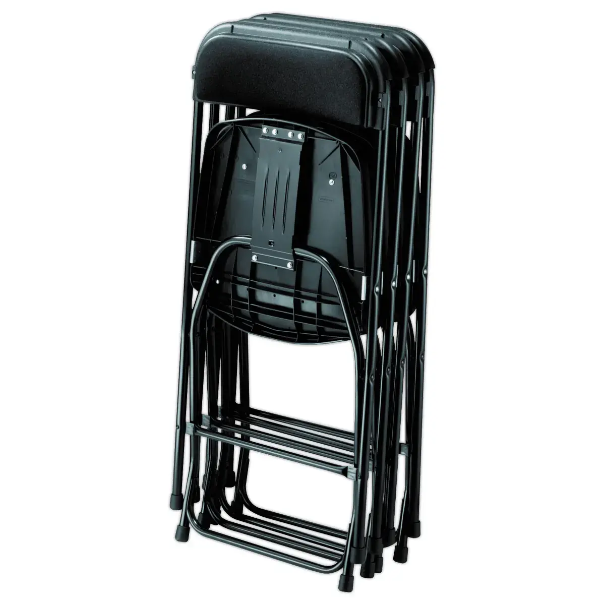 Chaise d'accueil pliante en polypropylène - Noir photo du produit