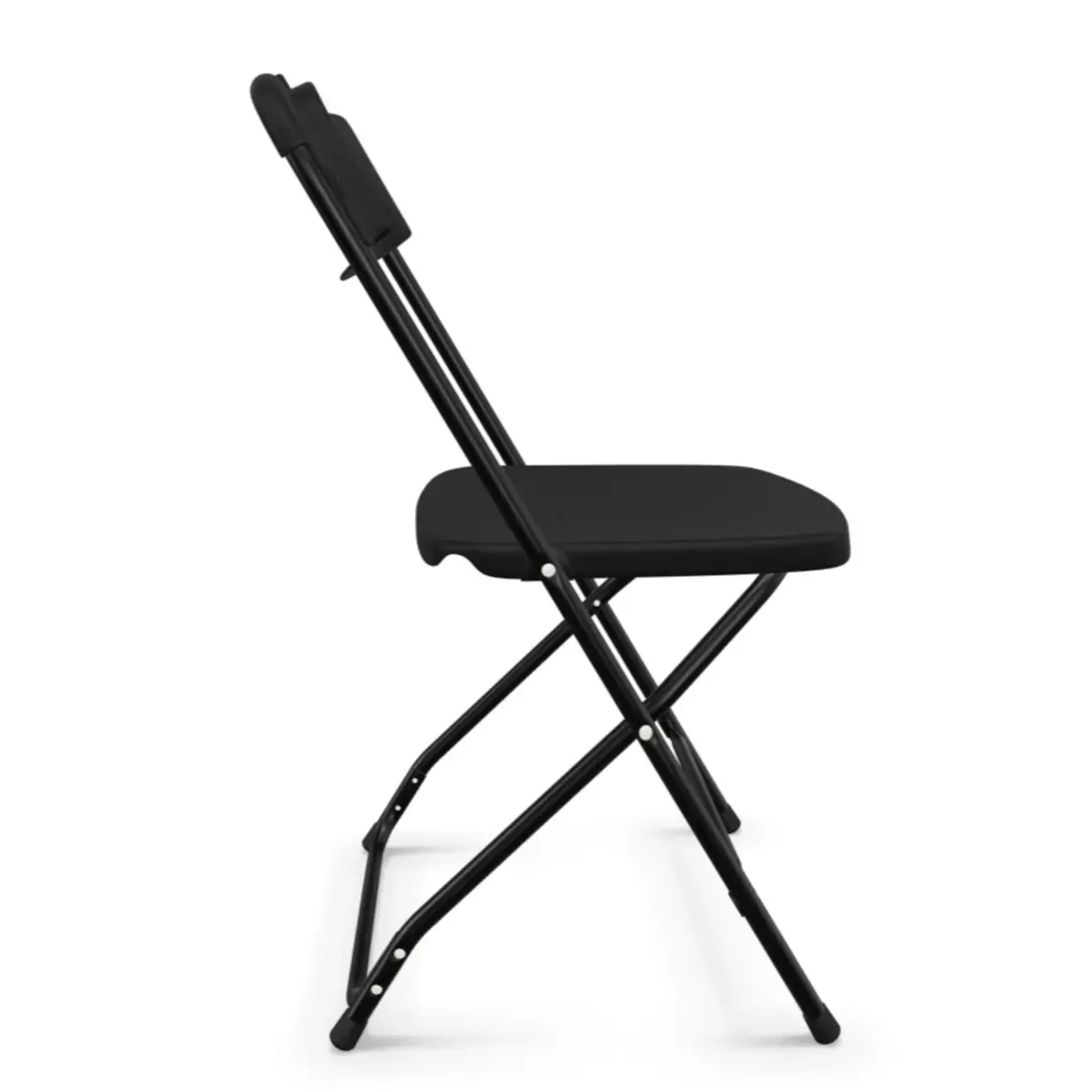 Chaise d'accueil pliante en polypropyl&egrave;ne - Noir photo du produit
