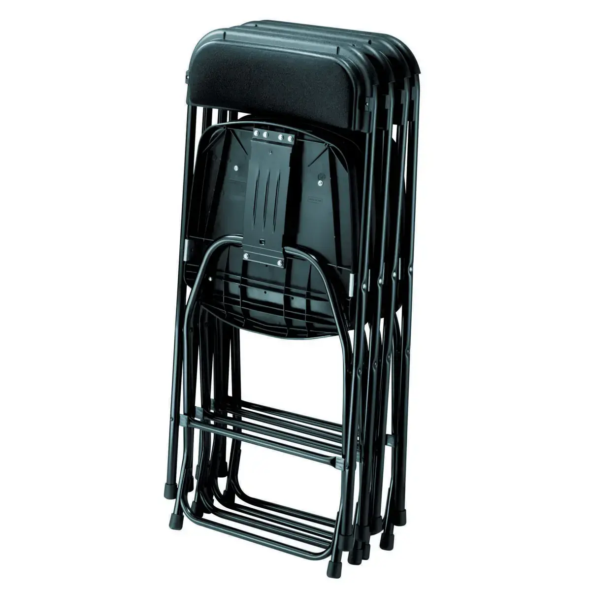 Chaise d'accueil pliante en polypropyl&egrave;ne - Noir photo du produit