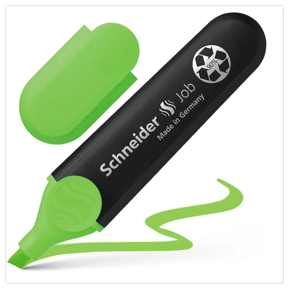 Surligneur Job Vert 1-5mm - Ecologique & Rechargeable - Schneider photo du produit