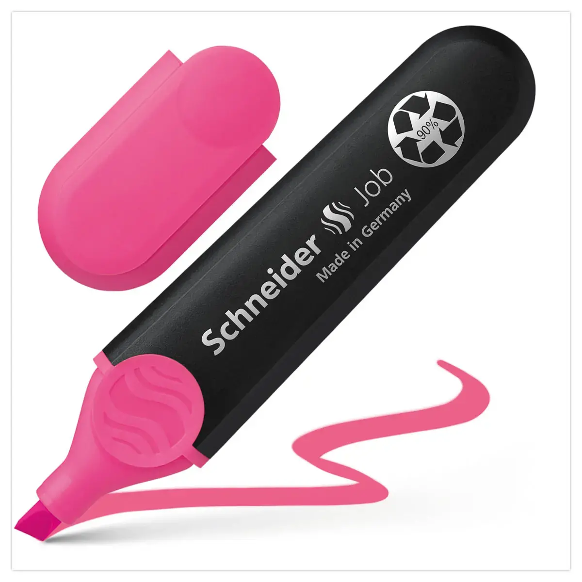 Surligneur 1-5mm Job Rose - Recyclé - Rechargeable - Encre Bio - Schneider photo du produit