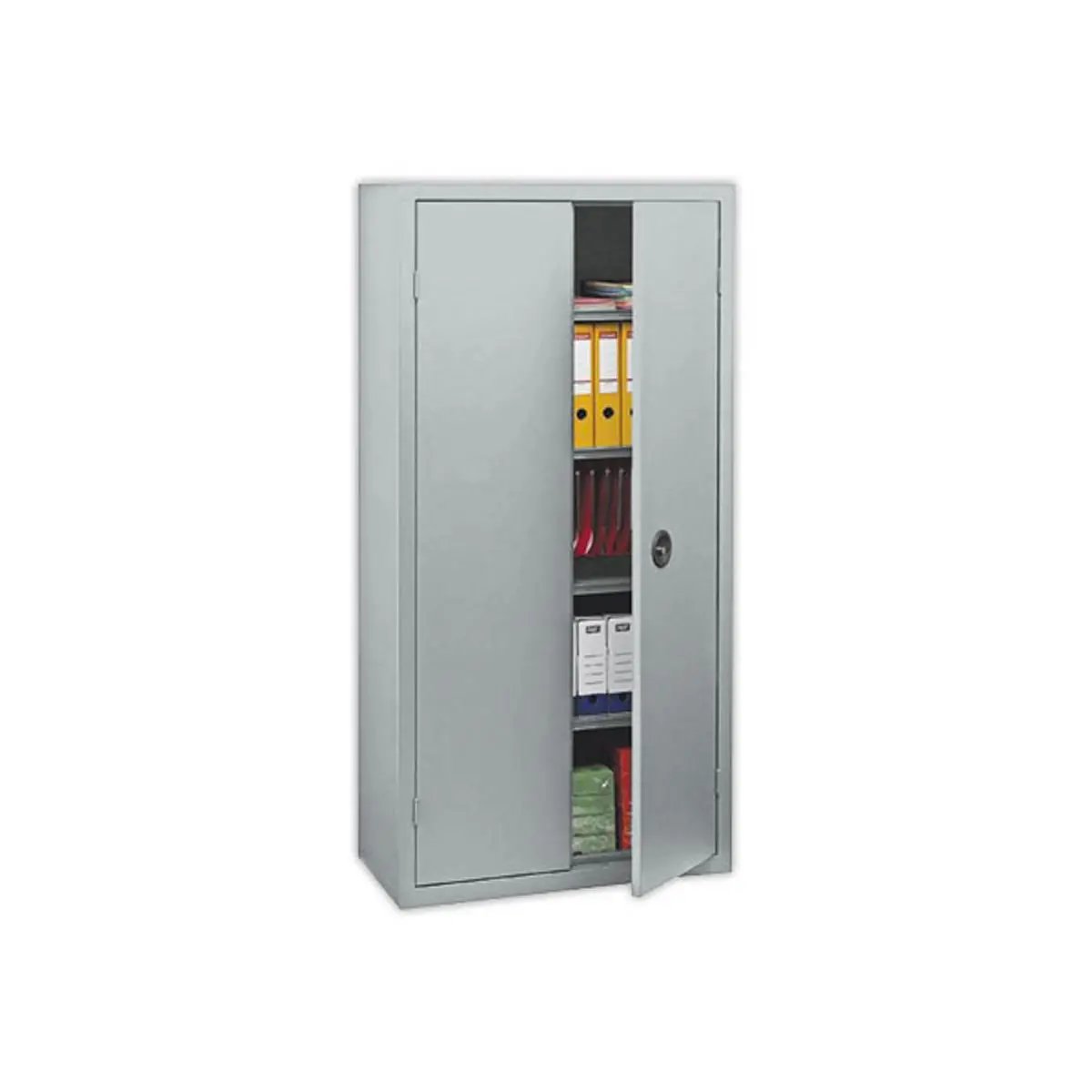 Armoire haute portes battantes 198x90 cm - gris photo du produit