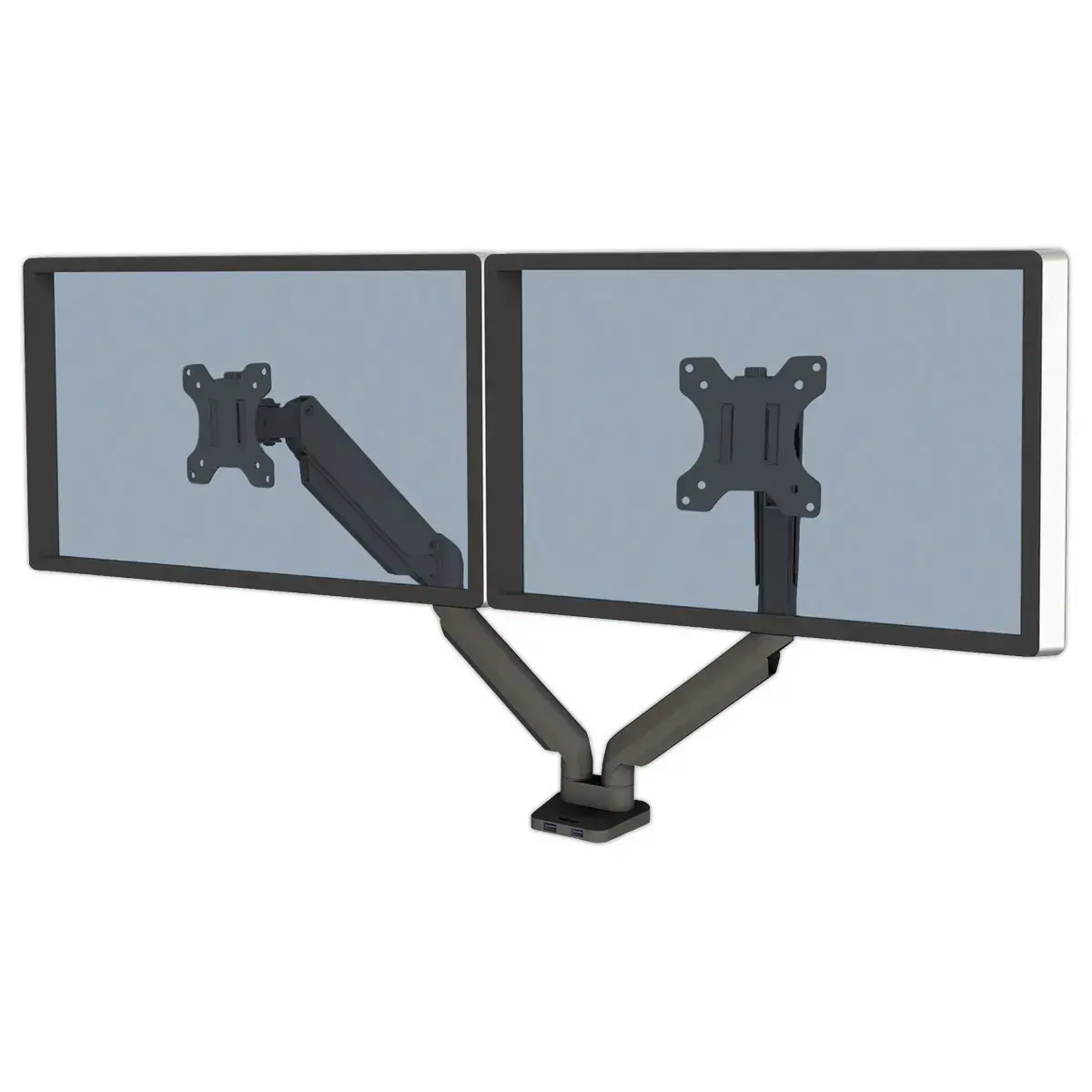 Bras porte-&eacute;crans double Platinum Series - Noir - FELLOWES photo du produit