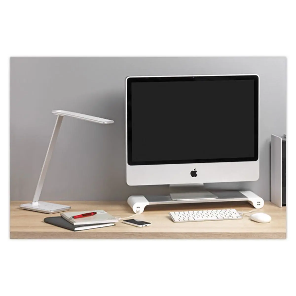 Lampe de bureau JAZZ - Gris métal - UNILUX photo du produit