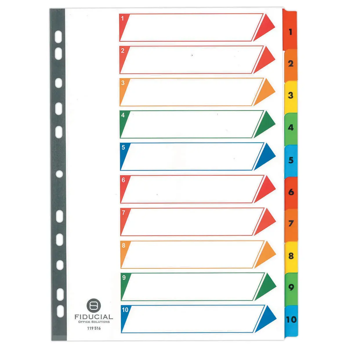Intercalaires num&eacute;riques - Format A4  - Fiducial photo du produit