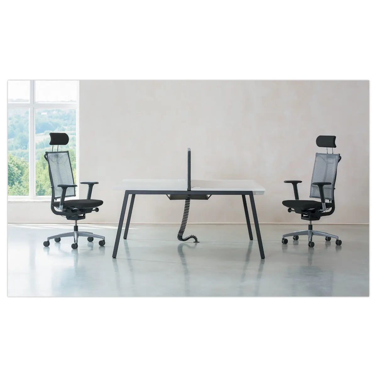 Si&egrave;ge de bureau Panam - Noir et r&eacute;sille - Mont&eacute; photo du produit