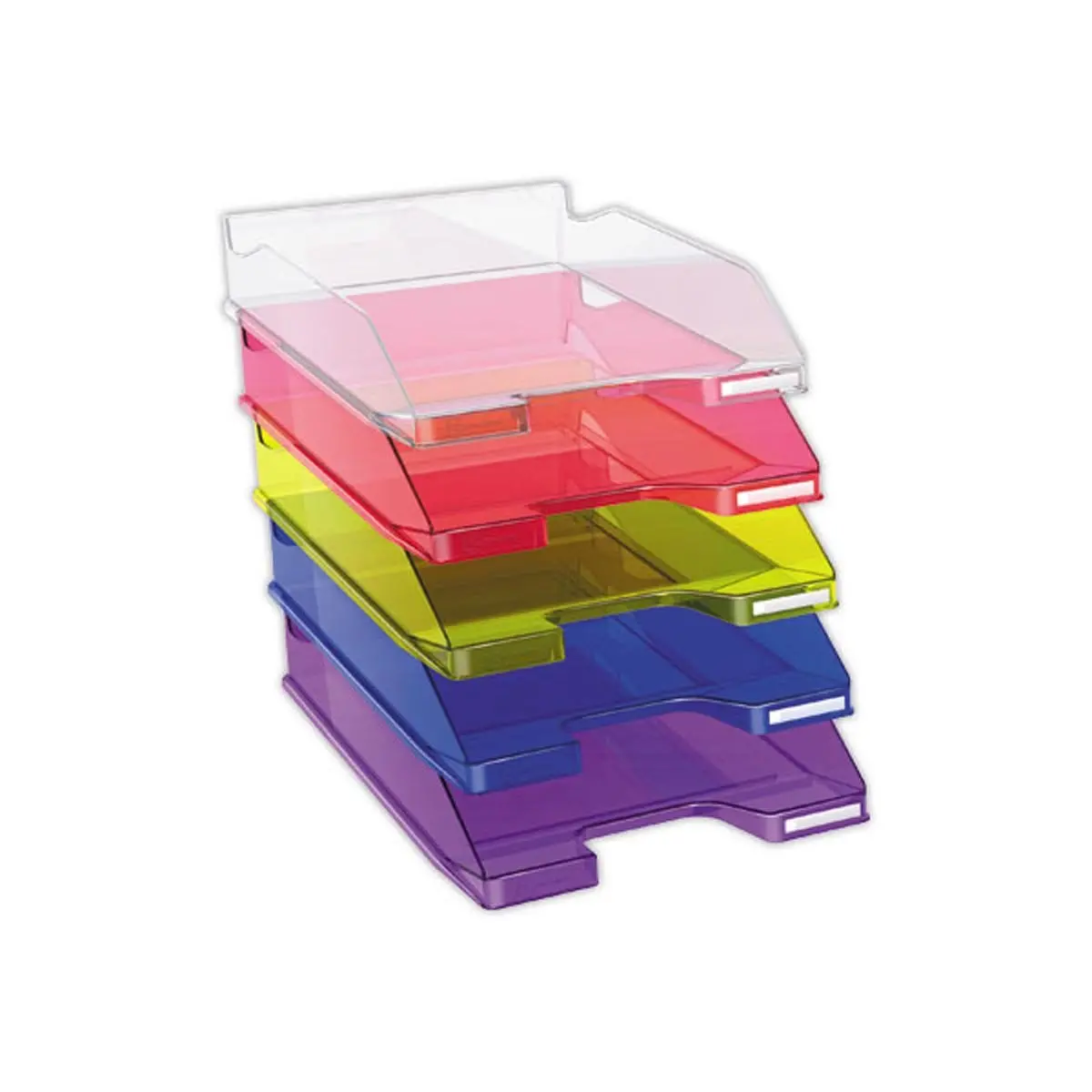 Corbeille à courrier COMBO 2 CLASSIC - Transparent - EXACOMPTA photo du produit