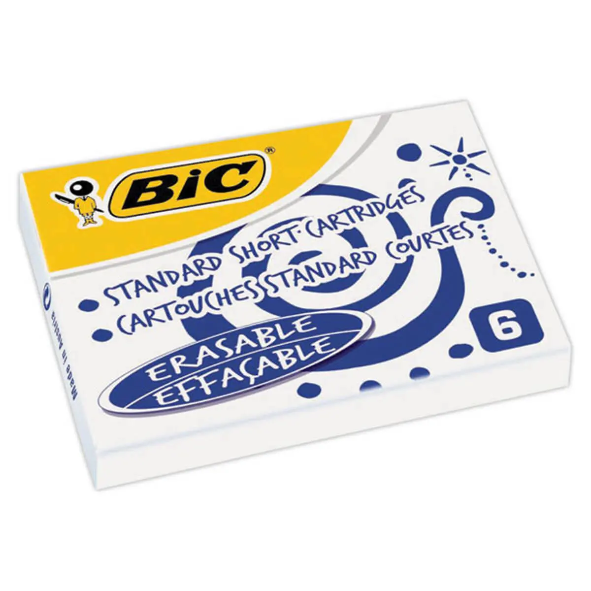 24 Cartouches courtes - Encre bleue effaçable - BIC photo du produit