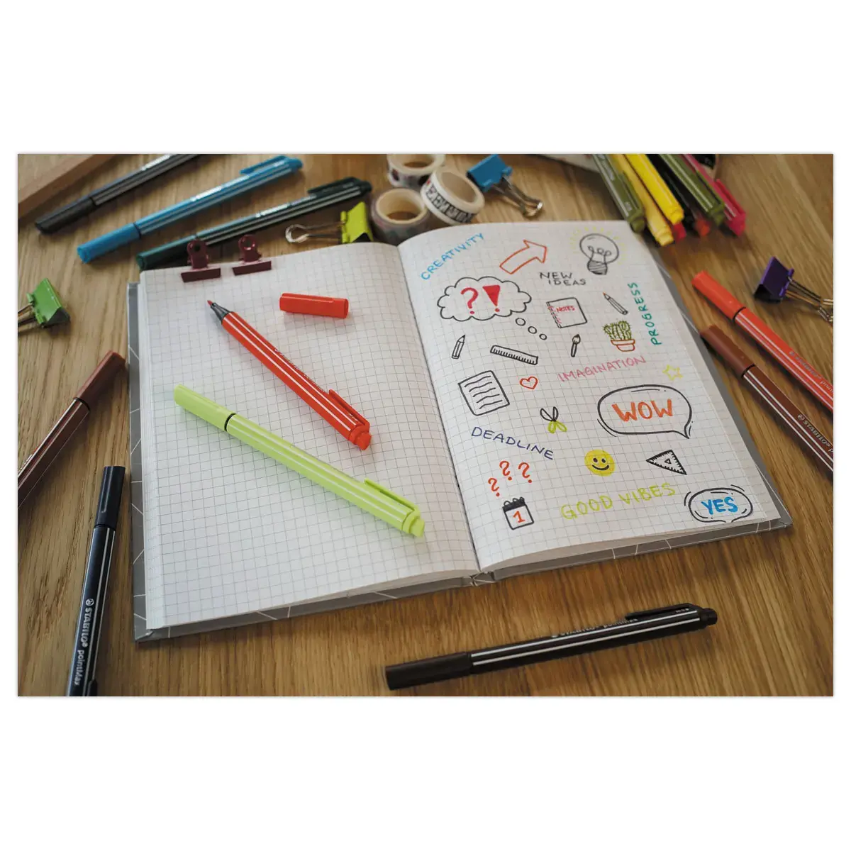 Stylo-feutre pointMax - Pointe moyenne - Bleu - STABILO photo du produit