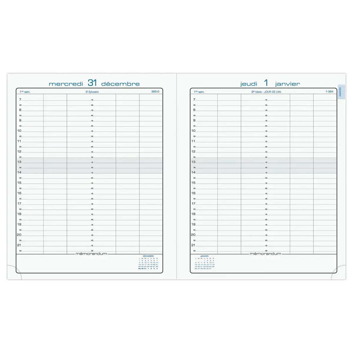 Agenda journalier  Barbara - 18x22,5 cm - Noir - Janvier &agrave; d&eacute;cembre - EXACOMPTA photo du produit