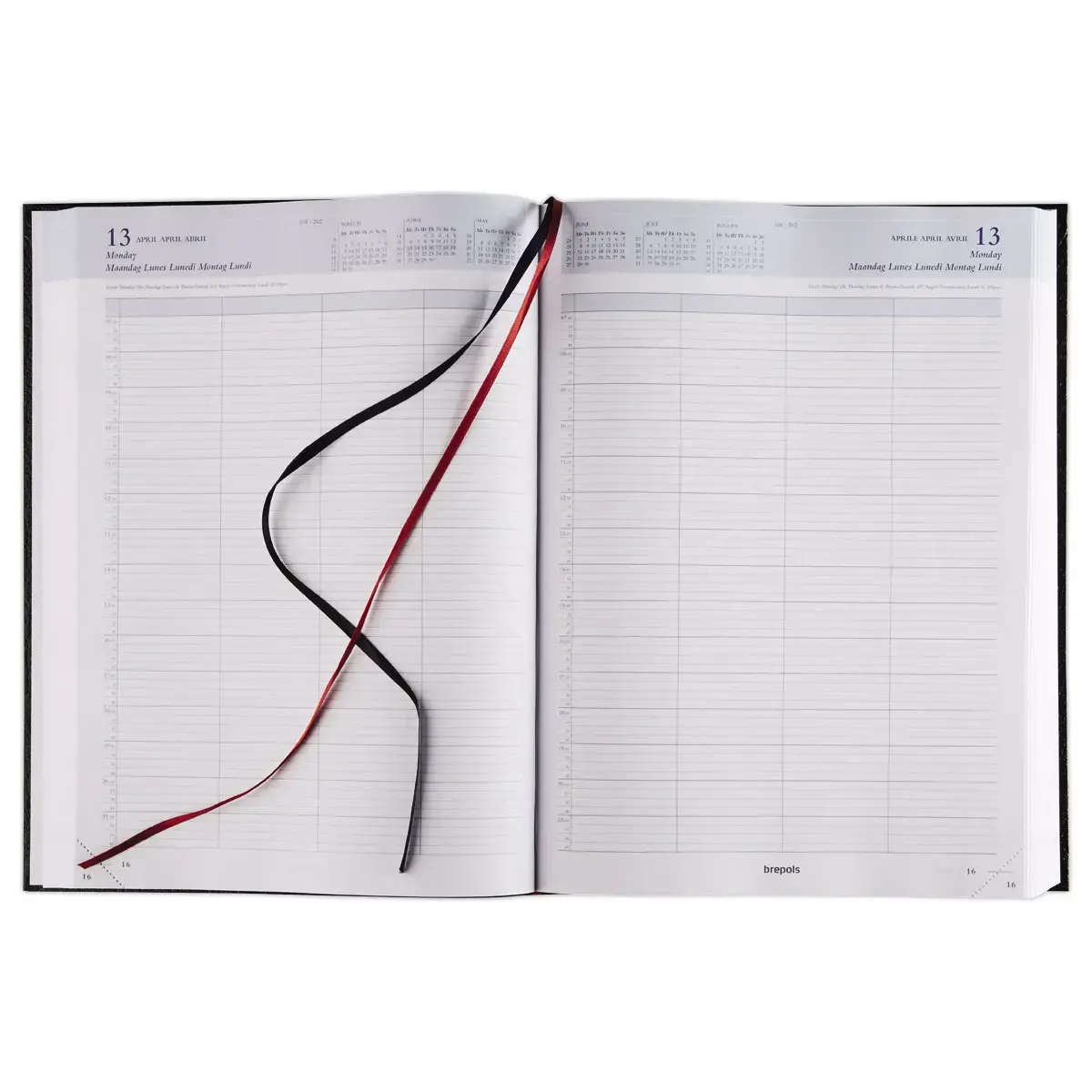 Agenda journalier Bremax 2 Noir - 21 x 29 cm - BREPOLS photo du produit