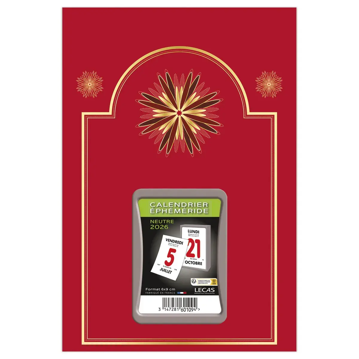 Calendrier journalier à effeuiller - 17 x 25 cm - Coloris assortis - Janvier à décembre photo du produit