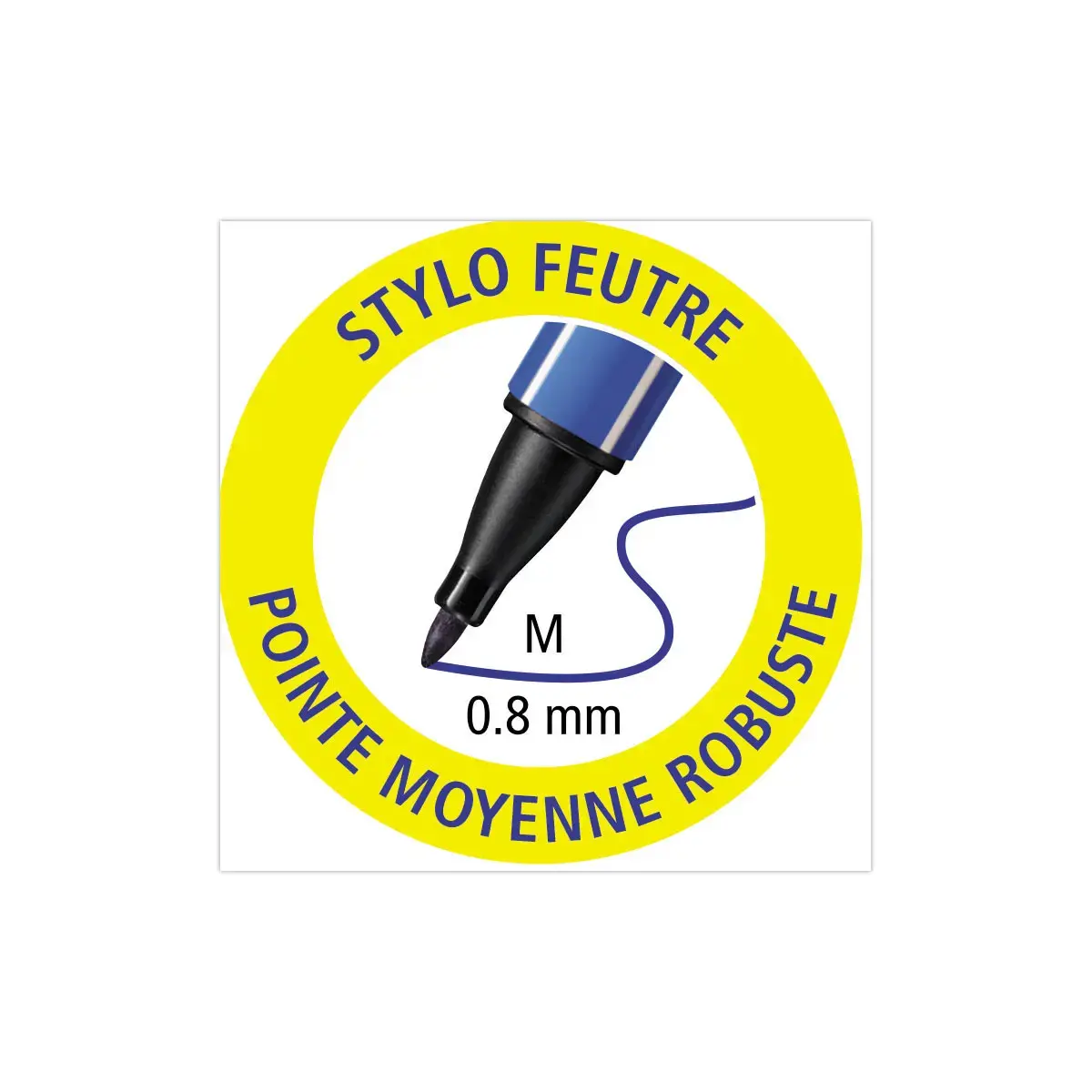 15 Stylos-feutres pointMax - Pointe moyenne - Encre eau - Coloris assorti - Stabilo photo du produit