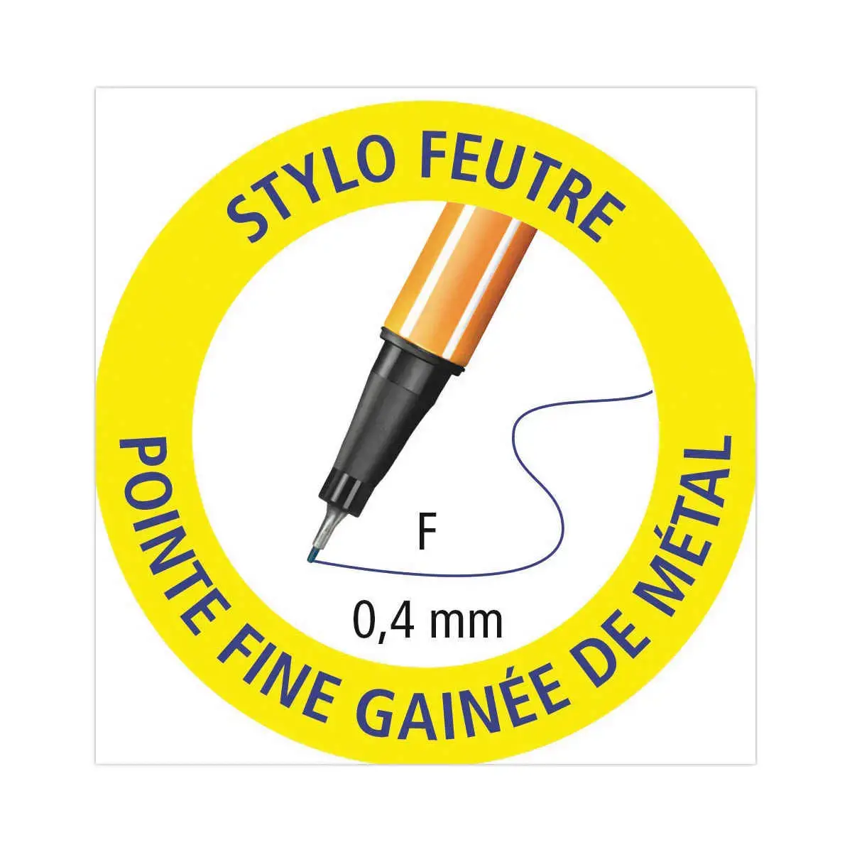 10 Stylos-feutres point 88 - Pointe fine - Encre eau - STABILO photo du produit
