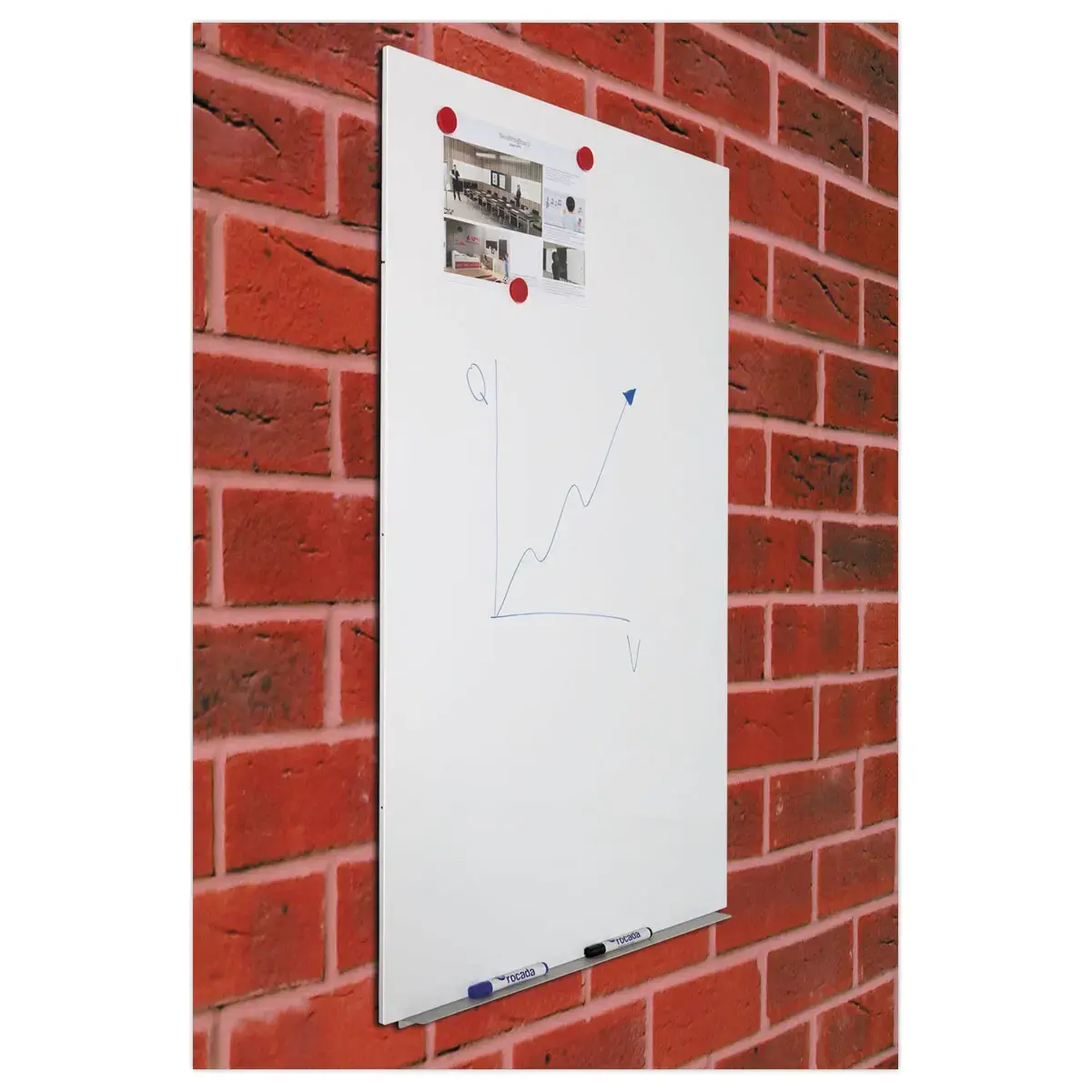 Tableau magn&eacute;tique blanc sans cadre - 100 x 150 cm - Rocada photo du produit