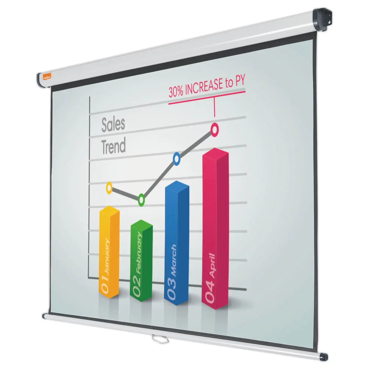 Ecran de projection mural - 175 x 109 cm - NOBO photo du produit