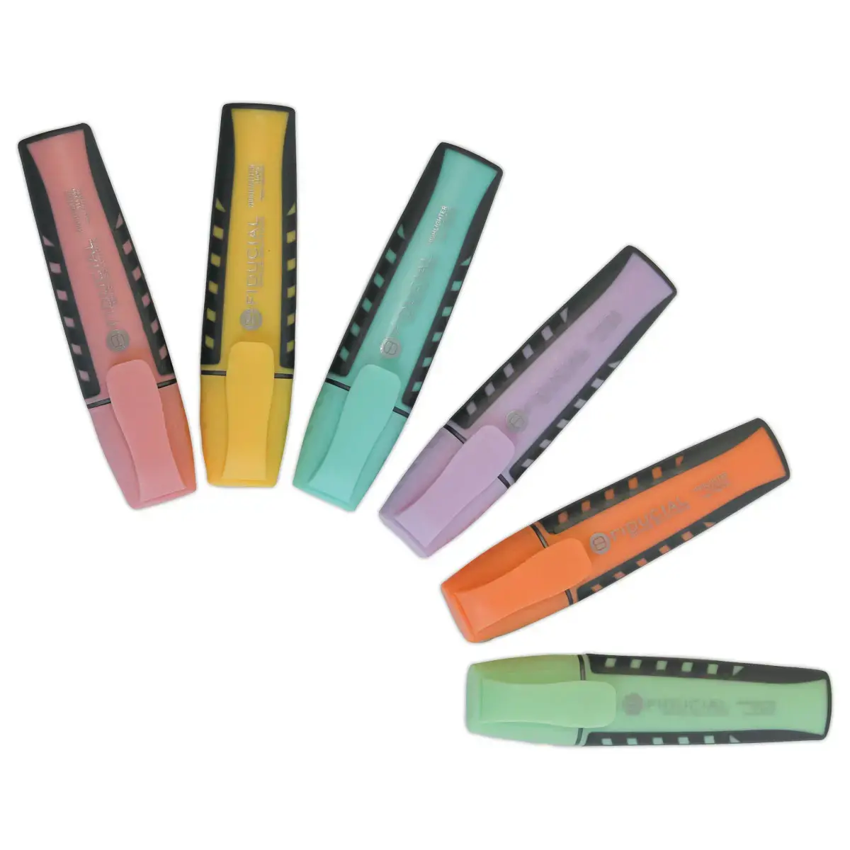 6 Surligneurs pastel - Pointe large - Fiducial photo du produit