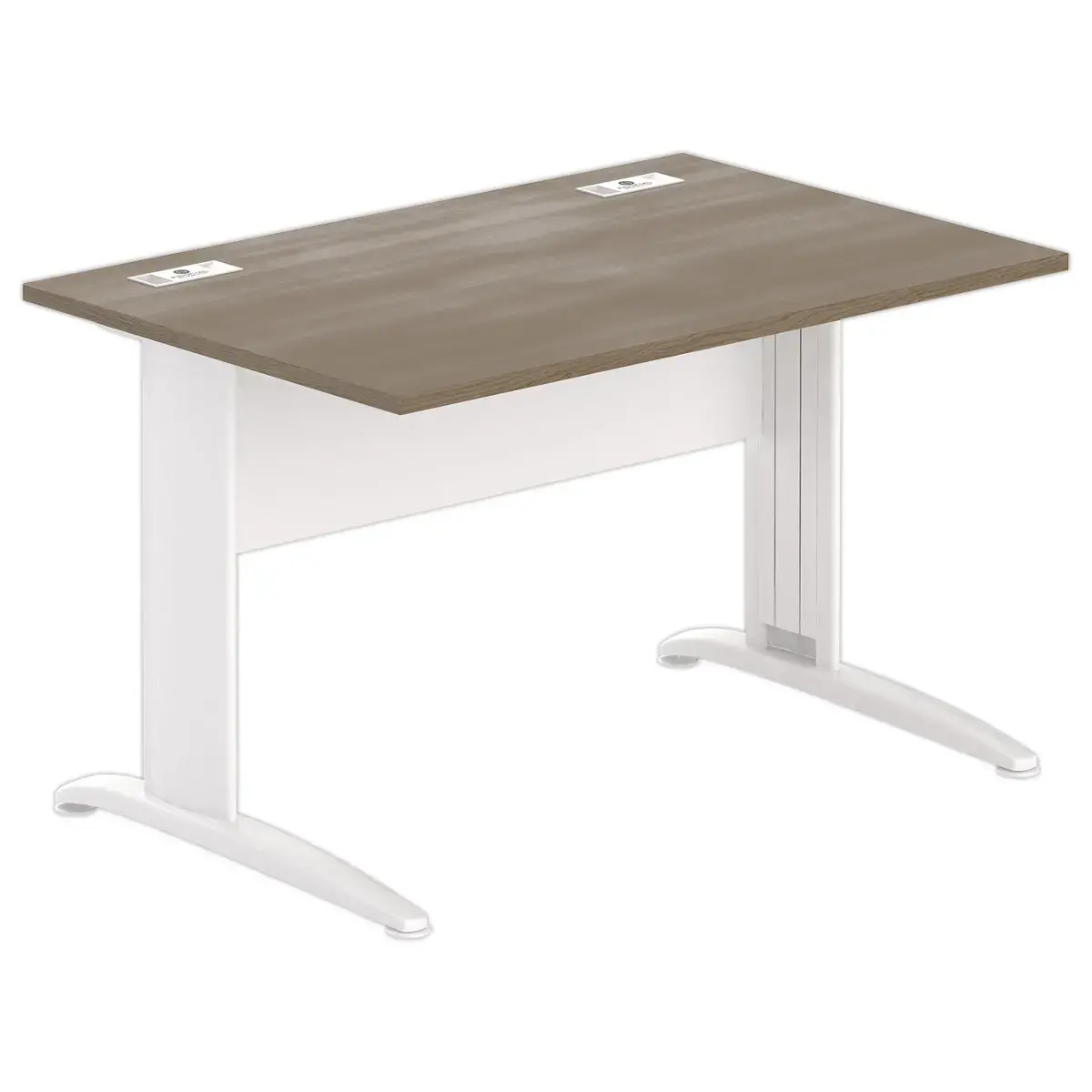 Bureau Buenos Aires - 120 x 80 cm - Plateau noyer et pieds aluminium - Fiducial photo du produit