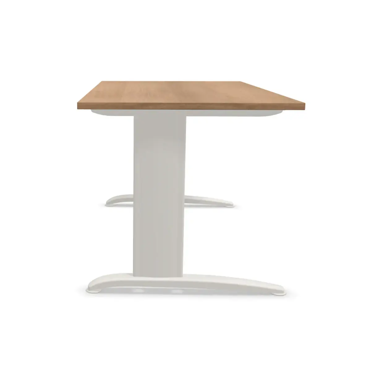 Bureau Buenos Aires - 140 x 80 cm - Plateau noyer et pieds aluminium - Fiducial photo du produit