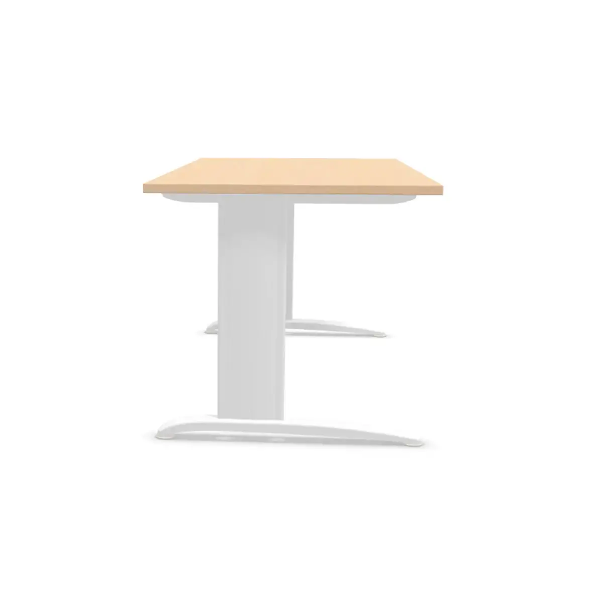 Bureau BUENOS AIRES - Plateau hêtre et pieds blancs - 160 x 80 cm - Fiducial photo du produit