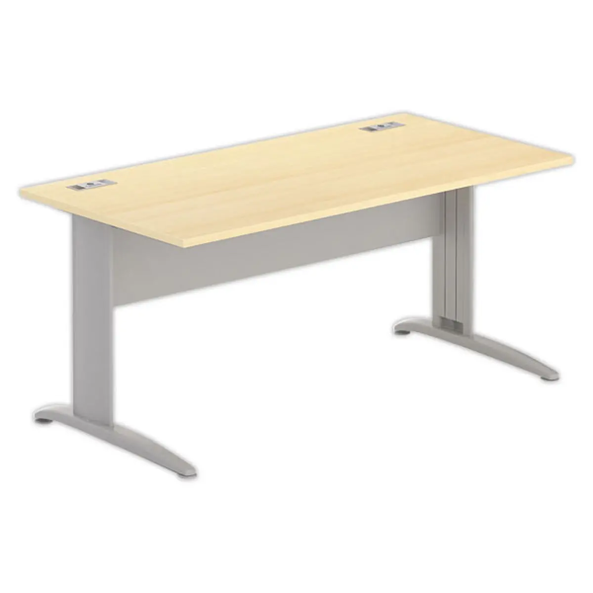 Bureau Buenos Aires - 160 x 80 cm - H&ecirc;tre et pieds aluminium - FIDUCIAL photo du produit