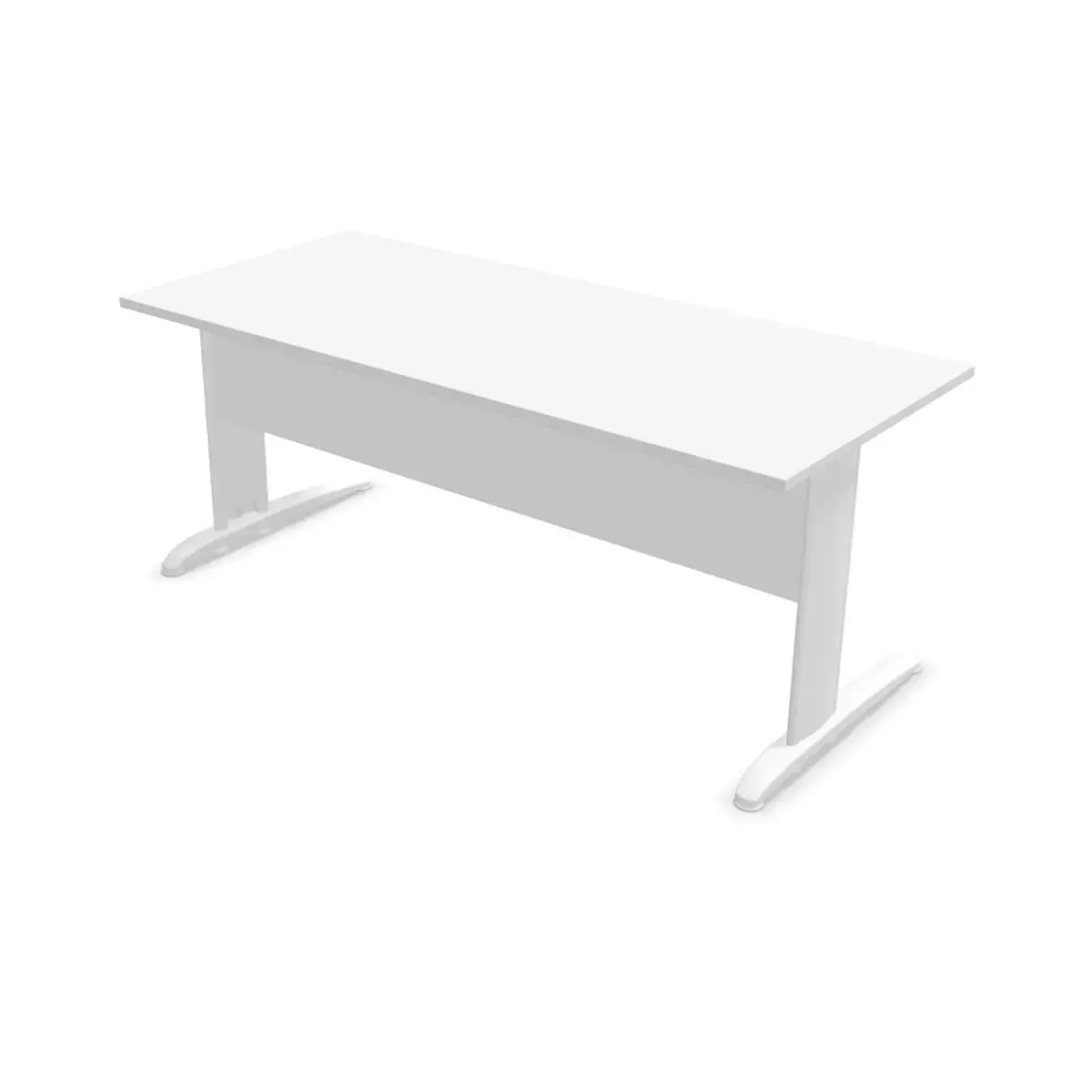 Bureau BUENOS AIRES - blanc et pieds blancs 180x80 cm photo du produit