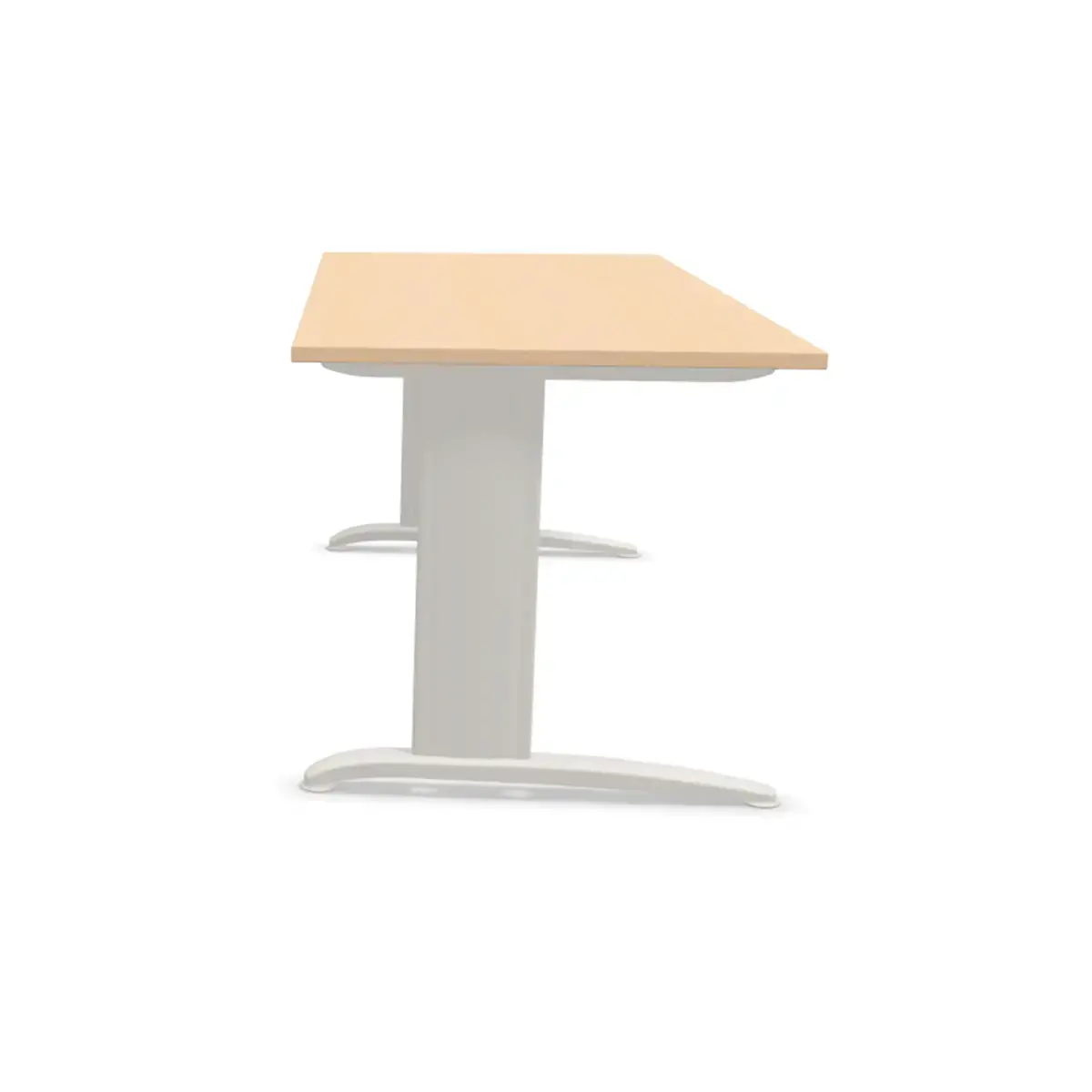 Bureau Buenos Aires - 180 x 80 cm - Plateau hêtre pieds alu - Fiducial photo du produit