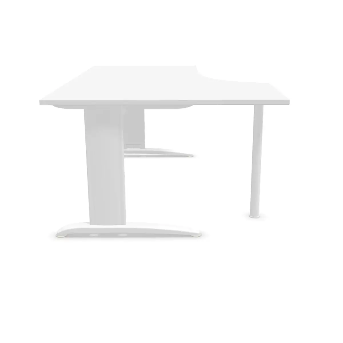 Bureau BUENOS AIRES compact retour à gauche blanc/blanc, L160 photo du produit