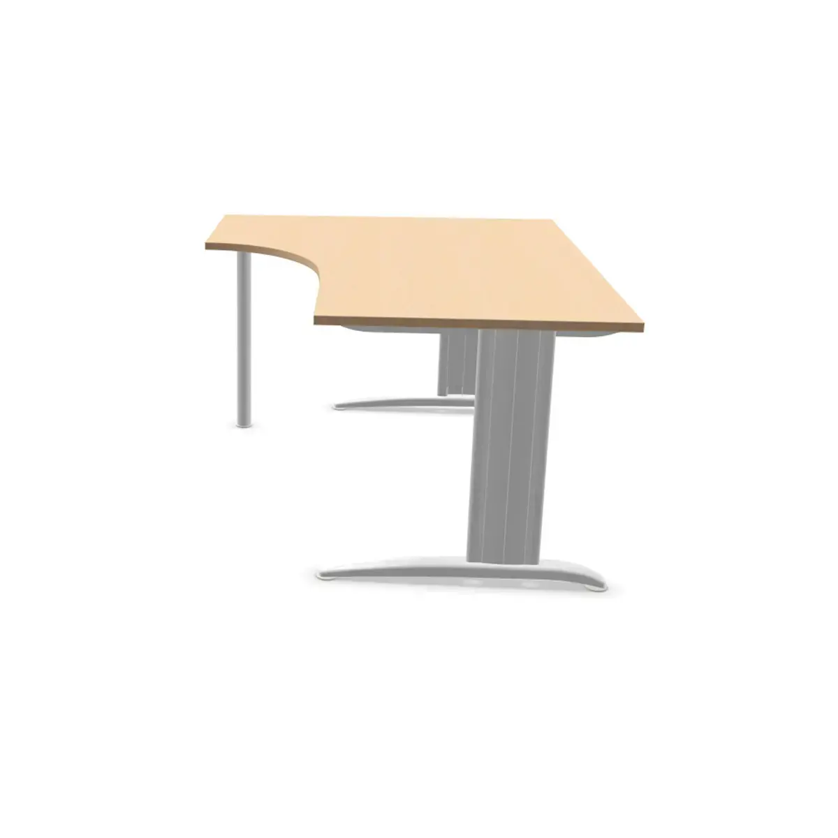 Bureau BUENOS AIRES compact retour à gauche hêtre/blanc, L160 photo du produit