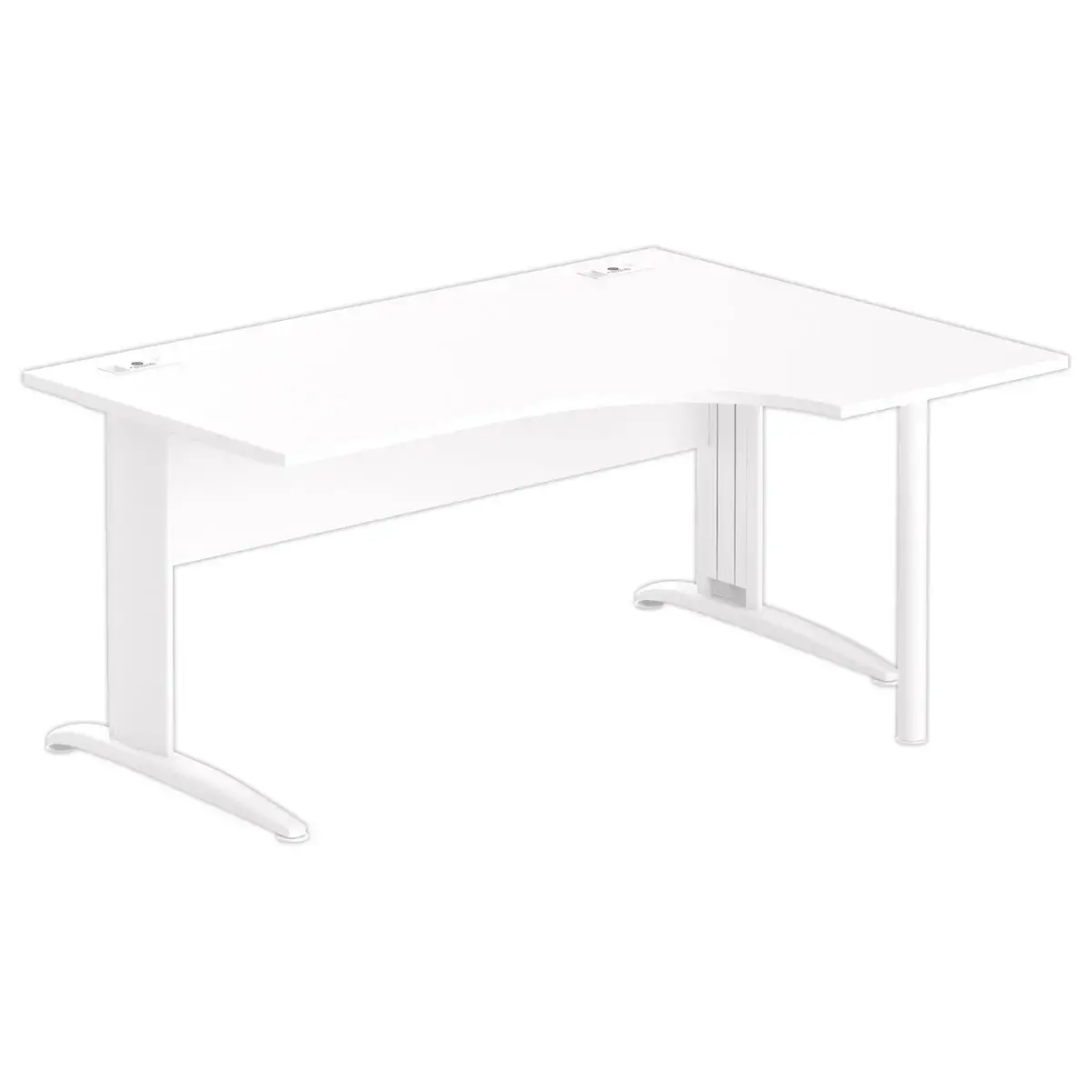 Bureau BUENOS AIRES compact retour à droite blanc/blanc, L160 photo du produit