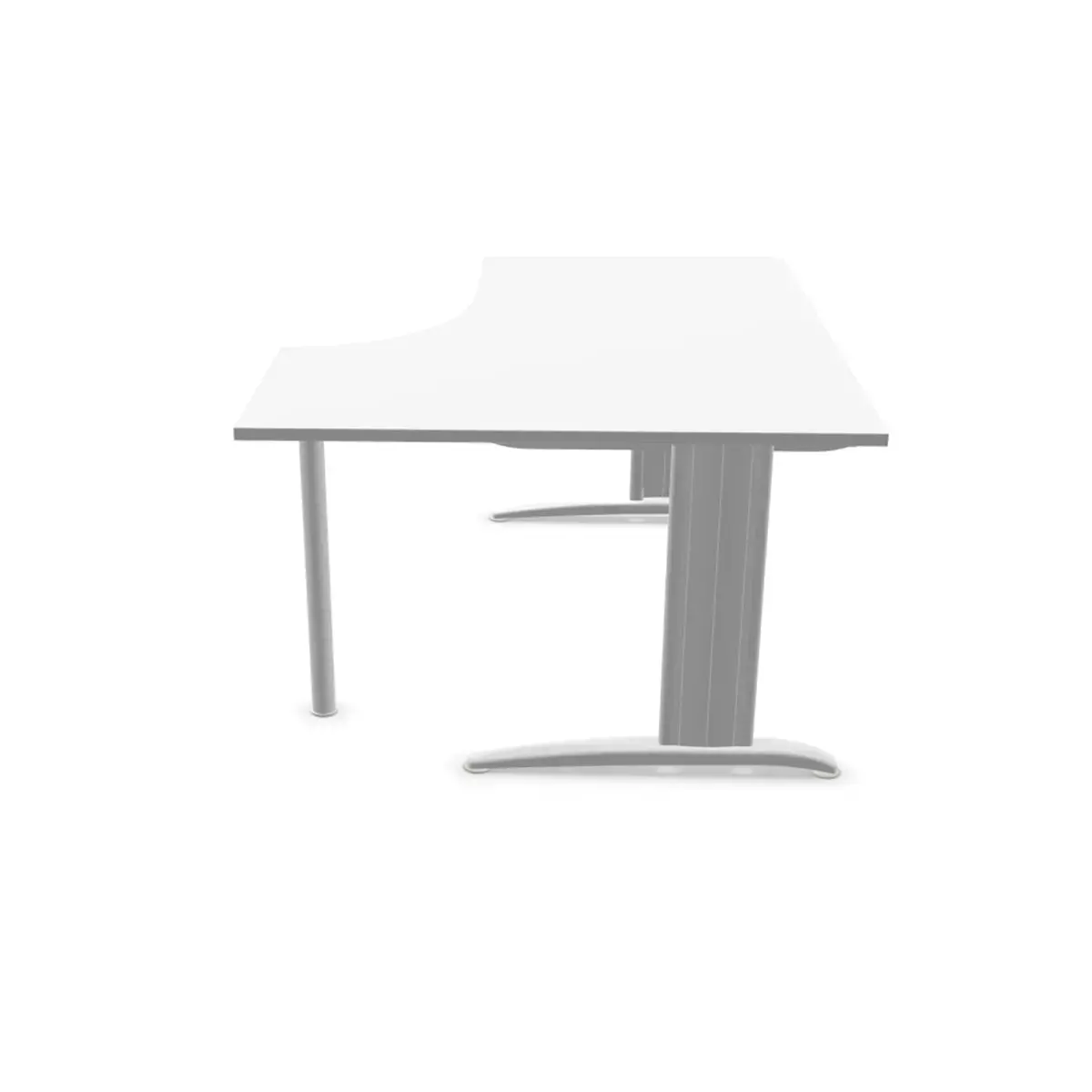 Bureau BUENOS AIRES compact retour à droite blanc/blanc, L160 photo du produit