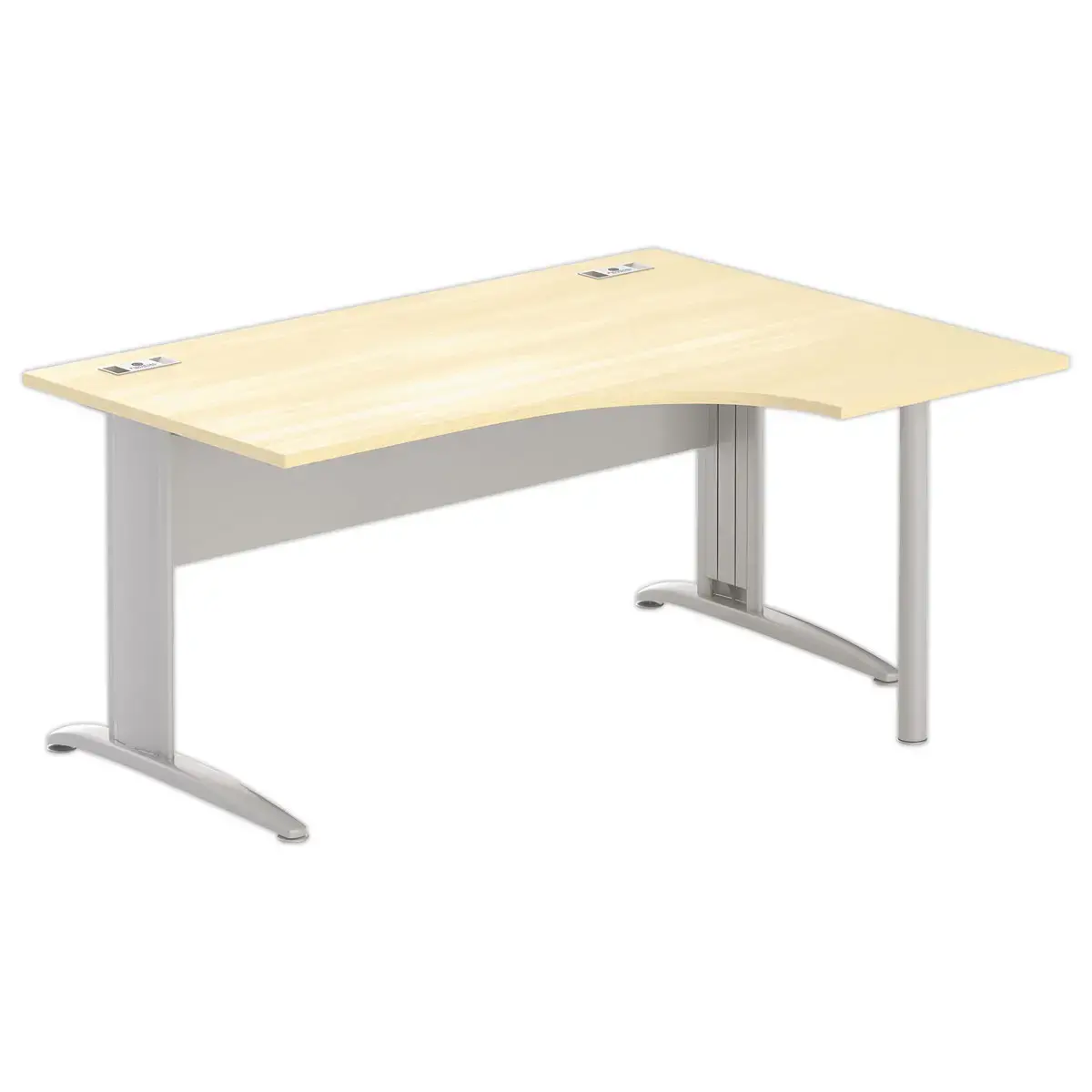 Bureau Buenos Aires - 160 cm - Retour à droite - Hêtre/alu photo du produit