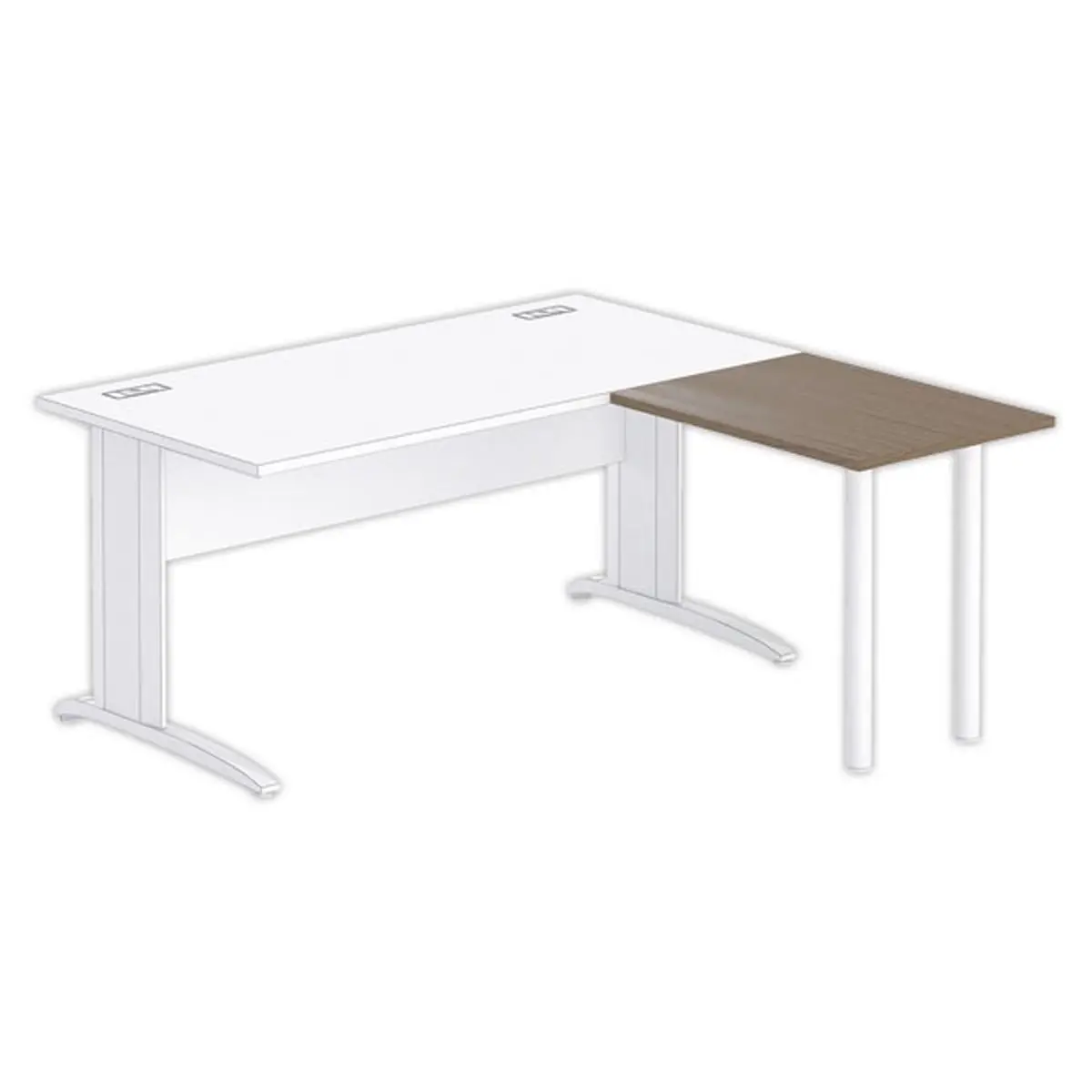 Retour BUDAPEST et BUENOS AIRES 80 x 60 plateau noyer - pieds blancs photo du produit