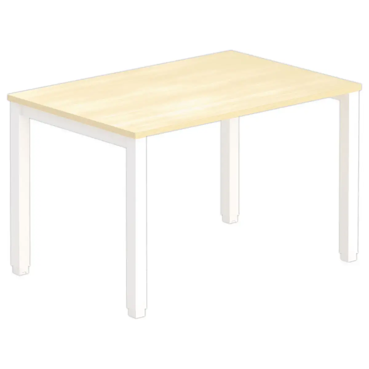 Bureau BRUXELLES 120 x 80 hêtre - pieds blancs photo du produit