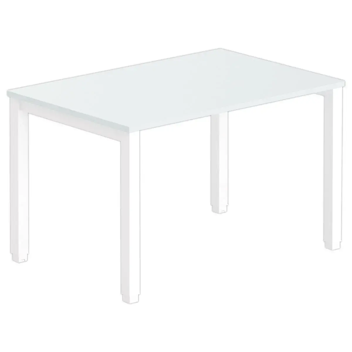 Bureau BRUXELLES 120 x 80 gris - piedsblancs photo du produit
