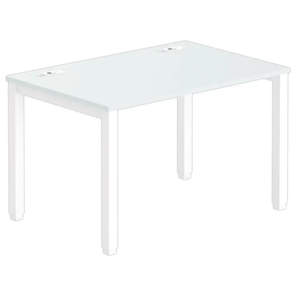 Bureau BRUXELLES 120 x 80 gris - piedsblancs photo du produit